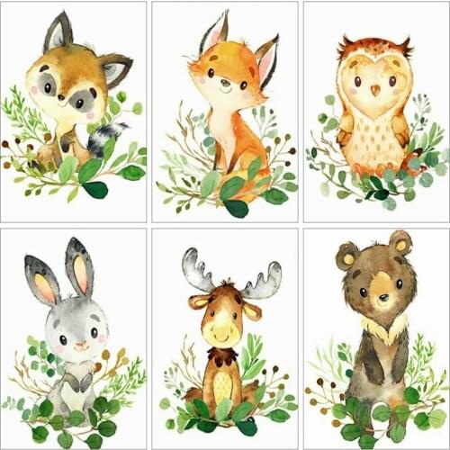 EverShine Diamond Embroidery Full Square Drill Animal Cross Stitch Diamond Mosaic Fox Cross Stitch Handmade Hobby Gift Wall Art