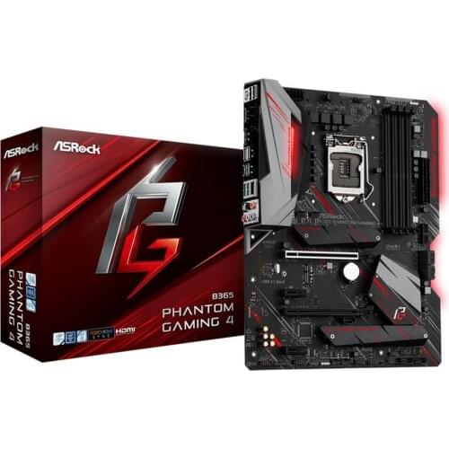 ASRock B365 Phantom Gaming 4 For Intel LGA 1151 Socket SATA3 Ultra M.2 Interface USB 3.1 Type A+C DDR4 ATX Desktop Mainboard