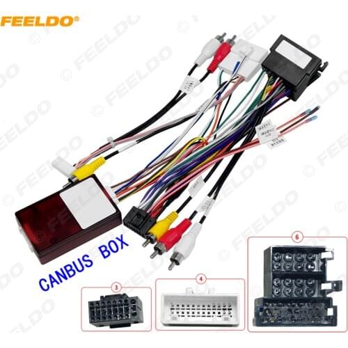 FEELDO Car 16pin Audio Wiring Harness For KIA Sportage Hyundai Riona Aftermarket Stereo Installation Wire Adapter #HQ5307