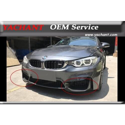 Car-Styling Auto Accessories Carbon Fiber Front Addon Fit For 2014-2015 F8X M3 M4 MPF Style Front Bumper Addon