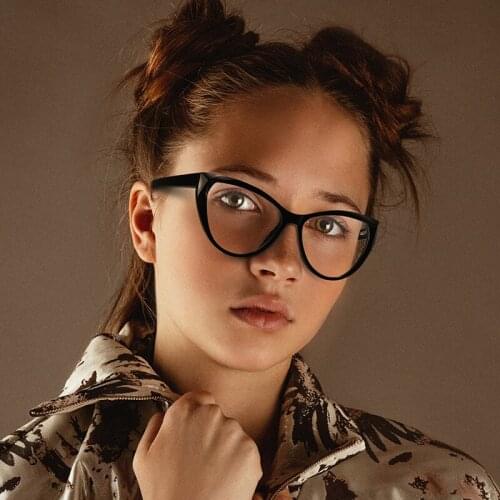 Belight Optical Fashion Cat Eye Shape Plano Lens Anti Blue TR90 Glasses Women Prescription Eyeglasses Optical Frame Eyewear 2003