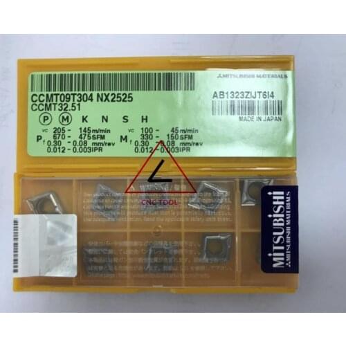 CCMT 09T304 NX2525 10pcs original Mitsubishi turning insert DIAEDGE