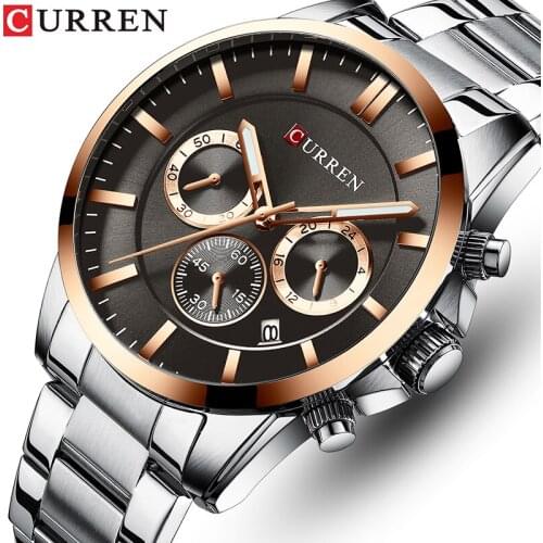 CURREN Top Brand Luxury Men Watch Quartz Fashion Mens Watches Waterproof Sports Wrist Watch Chronograph Clock Relogio Masculino