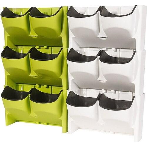 Flower Pot Stackable Wall Planter Garden Flower Pots Wall Hanging Vertical Succulents Plant Pot Bonsai Pot Home Decor Wholesale