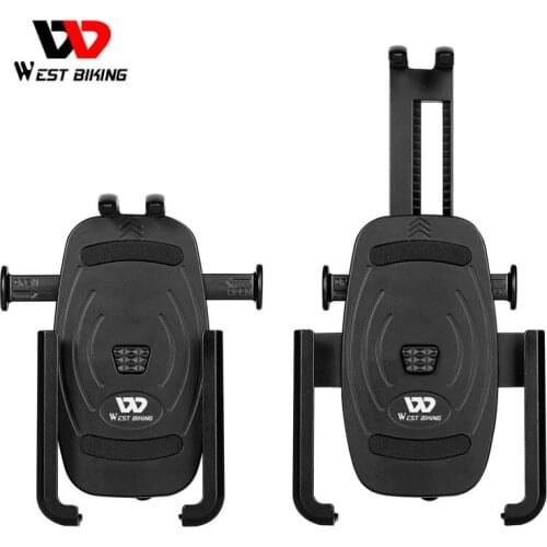 WEST BIKING Bicycle Phone Holder Universal Automatic Locking Phone Mount Motorcycle Ebike Phone Holder For iPhone Samsung Xiaomi