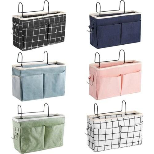 Household Bedside Sofa Storage Artifact Storage Bag Hang Sundries Holder Organizer For Creative Fabric Storage Hanging Bag
