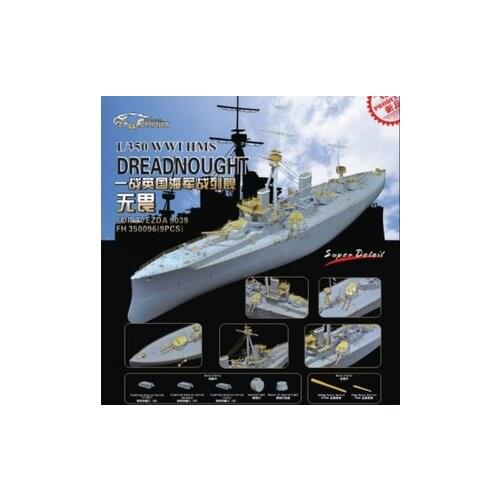 FLYHAWK FH350096 1/350 WW I HMS Battleship Dreadnought for Zvezda 9039
