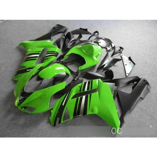 Motorcycle Fairing kit for KAWASAKI Ninja ZX6R 07 08 ZX6R 636 2007 2008 Newest green black ABS Fairings set +7 gifts SC12