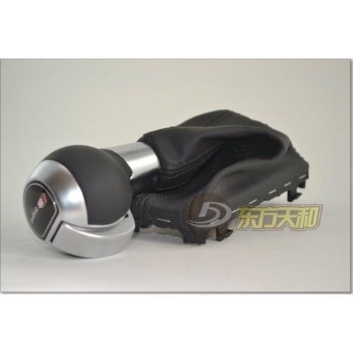 FOR GOLF Jetta MK5 MK6 Scirocco CC Passat Sport S TRONIC Leather Gear Lever AT Shift Knob Cover For Audi A1 A3 A4 A5 A6 Q5 Q3