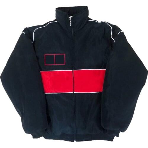 Spring and autumn mens and womens long-sleeved tops F1 jacket jacket Formula One racing suit car logo embroidery