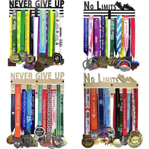 No Limits Never Give Up Marathon metal medal hanger