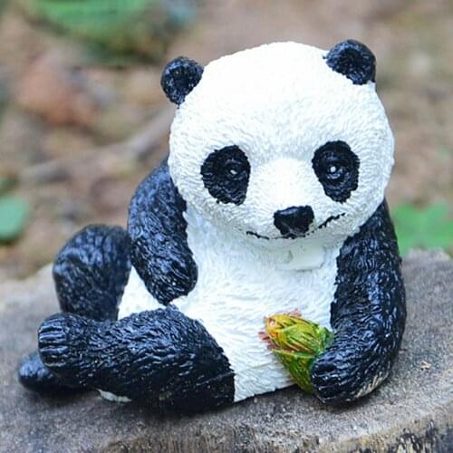 Cute Animal Gardening Micro-Landscape Mini Simulated Life-like Panda Small Ornament Panda Statue Sculpture Landscape Decoration