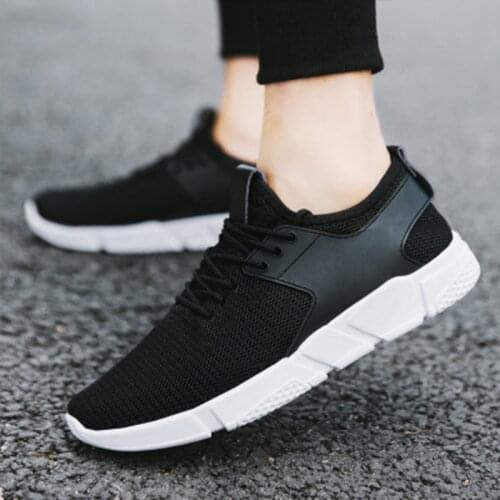 Mens shoes casual shoes trend breathable running shoes flying woven sports shoes mens shoes autumn 2021 new Korean fashion