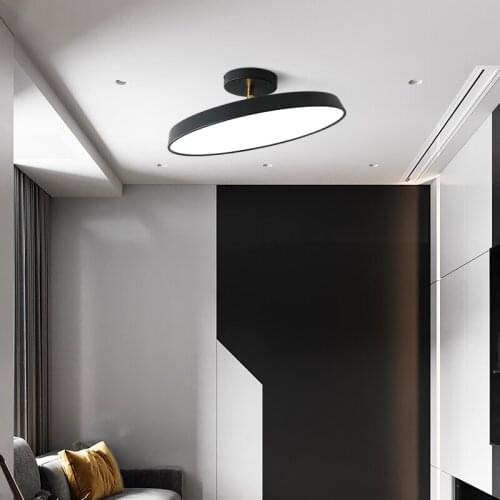 Nordic bedroom ceiling lamp simple modern round room porch balcony lamp all aluminum ultra-thin ceiling light