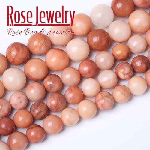 Wholesale Natural Dull Pink Aventurine Stone Round Beads For Jewelry Making DIY Bracelet Necklace 4/6/8/10/12 mm Strand 15