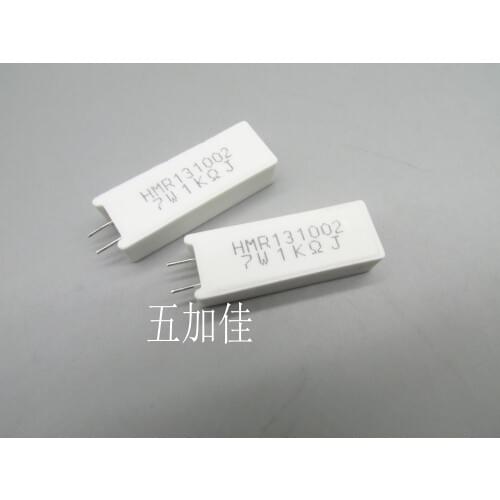 Original new 100% 7W 1K 1000R 7W1KJ 5% vertical ceramic cement resistor (Inductor)