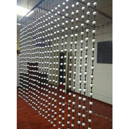 WS2811 addressable 3D 50mm diameter full color milky ball;DC12V;1.44W;double sided 3pcs 5050 leds each side;40pcs/string;IP54