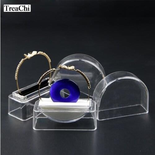 6Pcs Clear Acrylic Showcase Display Stand Holder Rack Bracelet Jewelry Joyeros Organizador De Joyas Display Case Jewelry Boxes