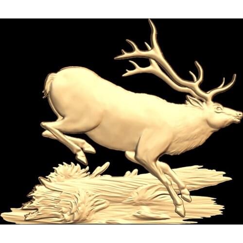 Digital file Elk deer 3d models relief for cnc router 3d printer in STL file format