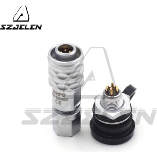 WEIPU SF6 series Industrial waterproof male plug and female socket, 6mm 4pin ip67 Panel mount connector