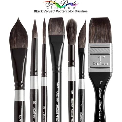 Акриловые кисти для рисования Silver Brush Black Velvet China At AliExpress