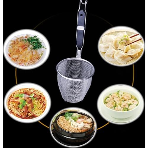 Stainless steel strainer scoop colander Skimmer Colander Kitchen Noodle Food Rinsing kitchen gadgets