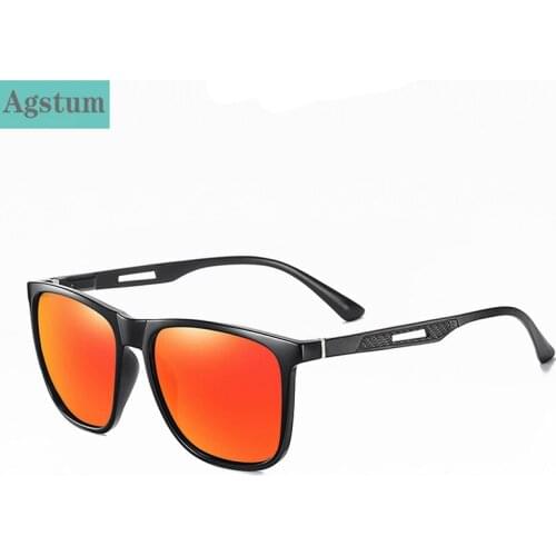 Agstum Retro Polarized Sunglasses Men Classic Brand Designer Driving Sun Glasses Male Sunglass UV400
