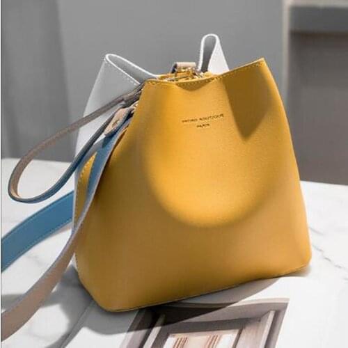 New Women Bag Summer Bucket Bag Fashion Women PU Leather Shoulder Bags Brand Designer Ladies Crossbody Messenger Bags Totes Sac