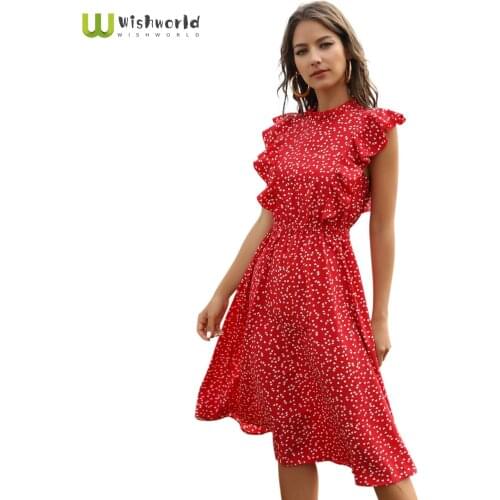 Wishworld Summer Short Sleeve Dresses