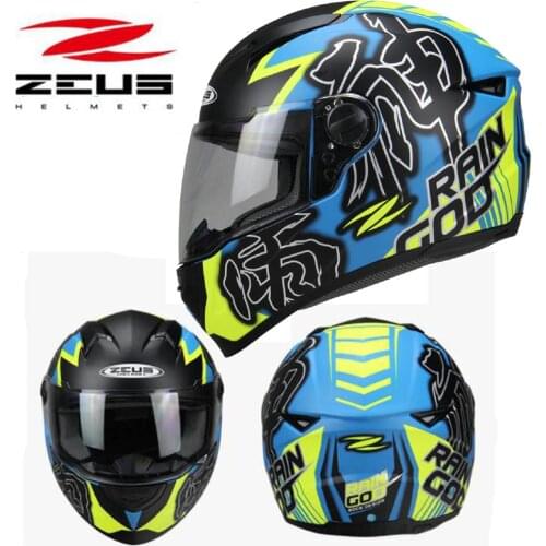 2019 New safety protection cap ZEUS locomotive Full Face Motorcycle Helmet ABS Full Cover Motorbike Helmets with PC lens visor