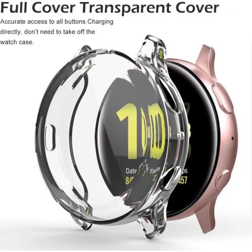 Screen Protector+Case For Samsung Galaxy watch active 2 44mm 40mm TPU All-Around cover bumper+film watch Accessories