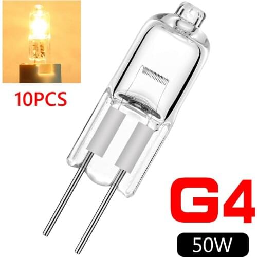 10pcs 12V Warm White 5W/10W/20W/35W/50W G4 Halogen Bulb Globe JC Bi-Pin LED Lamp Beads Replacement Home Lighting Energy Saving