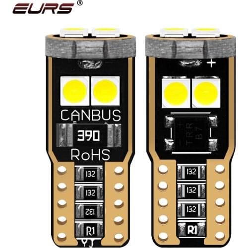 EURS T10 W5W LED Canbus No Error Car Bulb Interior Light 194 168 6SMD 3030 LED 12V Instrument Reading Wedge License Plate Lights