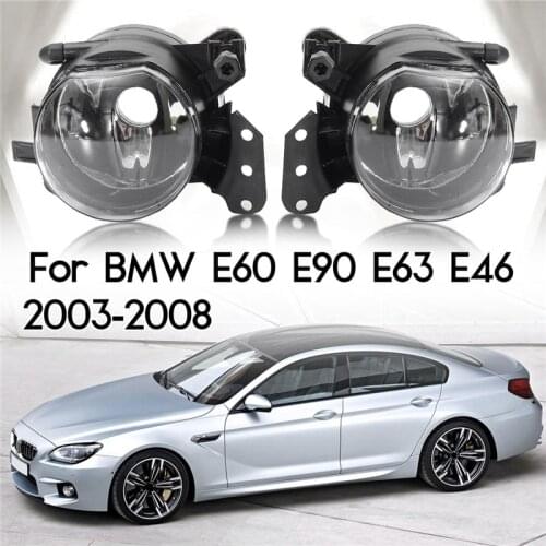 2pcs Fog Light Assembly Car Front Fog Lights Lamps Housing Lens Clear No Bulbs For BMW E60 E90 E63 E46 323i 325i 525i