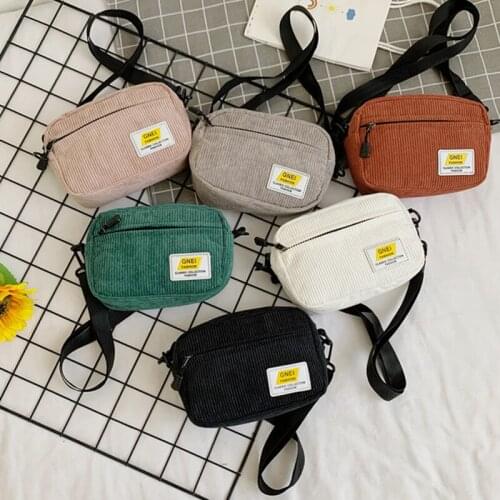 2021 New Women Shoulder Bag Female Small Corduroy Cross Body Bags Ladies Sports Sac Purse Shell Mobile Phone Bag Bolsos Mujer