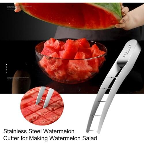 2021 Stainless Steel Watermelon Cutter Watermelon Slicer Cutters Fruits Cake Cutting Serving Tool Corer Fruit Spoons Tools