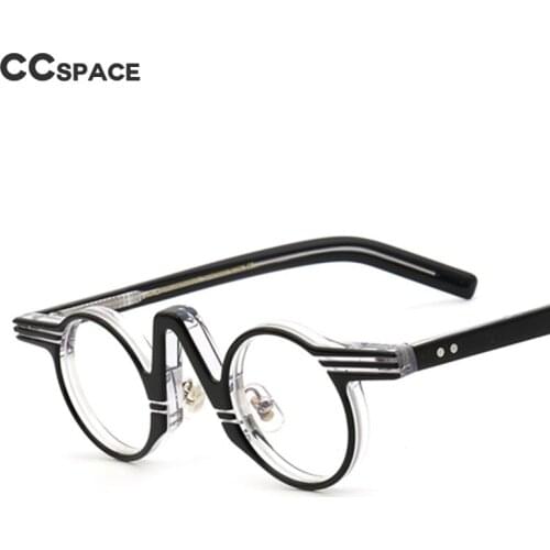49557 Retro Round Acetate Optical Glasses Frames Men Women Rice Nail Fashion Computer Eyeglasses