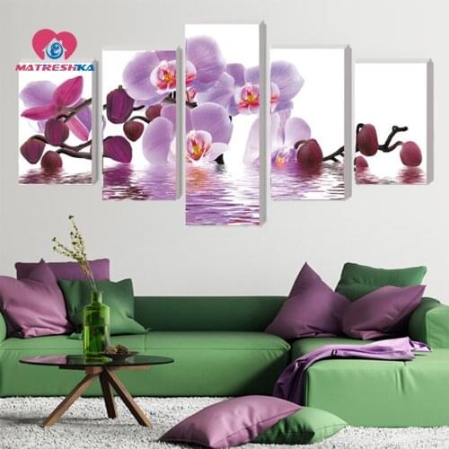 Diamond embroidery flowers Peonies diamond painting full square Home decoration painting triptych painting rhinestones Mosaic
