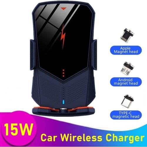 Automatic 10W Car Wireless Charger Magnetic Infrared Charger In Car Phone Holder Stand For iPhone XS 11 12 Pro Max Samsung S20