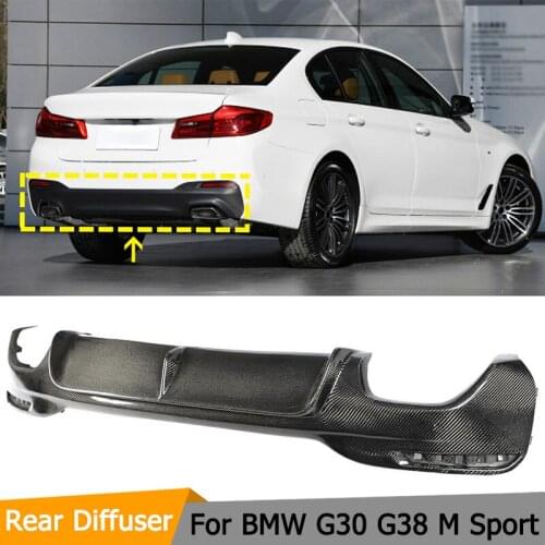Car Rear Bumper Diffuser Carbon Fiber Spoiler Lip Rear diffuser for BMW 5 Series G30 G38 M-TECH 2017 2018 2019