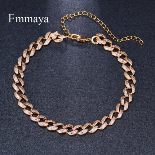 EMMAYA Exquisite Design Hollow Out Shape Two Color Bracelet With Tiny AAA Cubic Zircon For Female Attending Party Fancy Jewelry