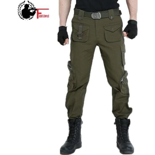 Cargo Pants Men Camo Military Style Tactical Joggers Knee Zipper Pockets Multi Cargo Trouser Green Male Army Camouflage Clothing