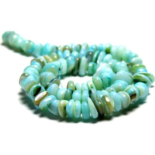 Wholesale Natural Gravel Shape Blue Dye Color Shell 5-8mm Stone Beads For Jewelry Making DIY Bracelet Necklace Strand 15.5
