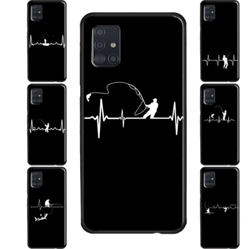 Fishing Heartbeat Case For Samsung Galaxy S21 Ultra Note 20 S8 S9 S10 Plus S20 FE S10e Note 9 Note 10 Plus