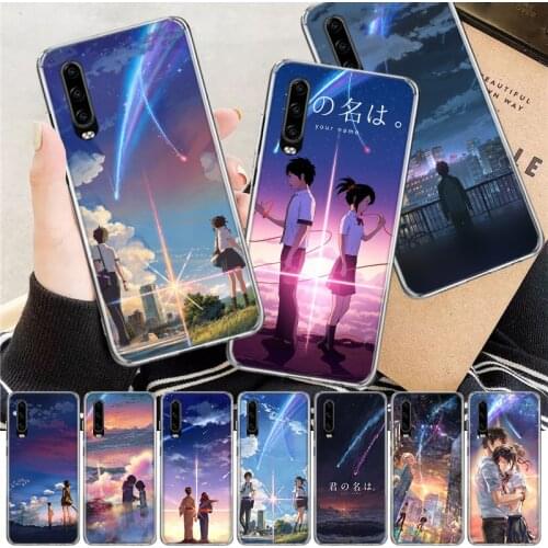 Anime Movie Prints Your Name Soft Cover Phone Case For Huawei P30 P20 P10 P40 Mate 30 20 10 Pro Lite P Smart Z Plus + Customized