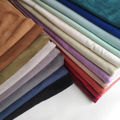 Four-sided Elastic Suede Fabric By The Meter for Pillowcase Clothes Skirt Dress Diy Sewing Double-sided Velvet Textile Plain Per