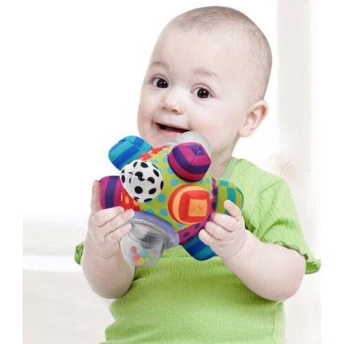 Baby Toy Fun Little Bell Baby Ball Rattle Toy Develop Kids Intelligence Grasping Activity Bumpy Ball For Newborns 0- 6 Month
