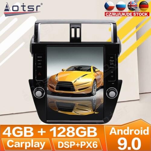 For Toyota Land Cruiser Prado 150 2014 - 2017 Android Radio Multimedia Car Cassette Recorder Stereo Player Tesla Navi Head Unit