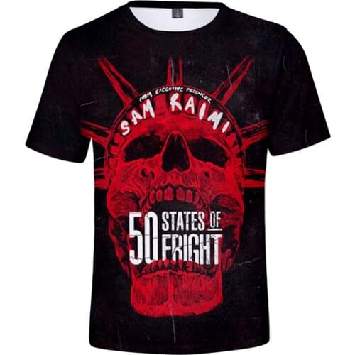 Short Sleeve Men/Women 3D States of Fright Season 1 printing Summer youthful vitality Street clothes T-shirt pure cotton