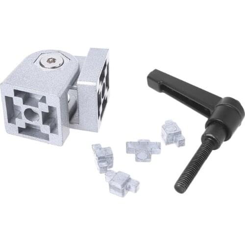 Zinc Alloy Flexible Hinge With Handle Die Cast Pivot Joint Connector For Aluminum Extrusion Profile N58A